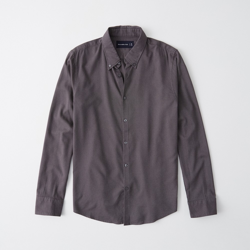 Hình Áo sơ mi nam Abercrombie AF-US-SM105 Long-Sleeve Button-Up