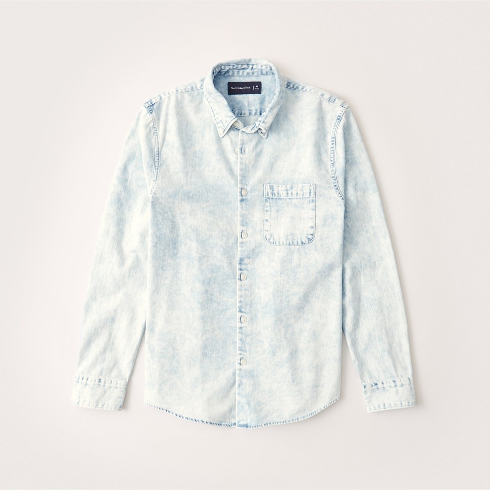 Hình Áo sơ mi nam Abercrombie AF-US-SM107 Button-Up Denim Shirt
