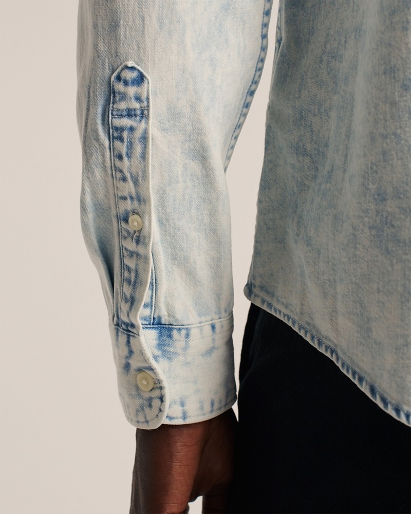 Hình Áo sơ mi nam Abercrombie AF-US-SM107 Button-Up Denim Shirt