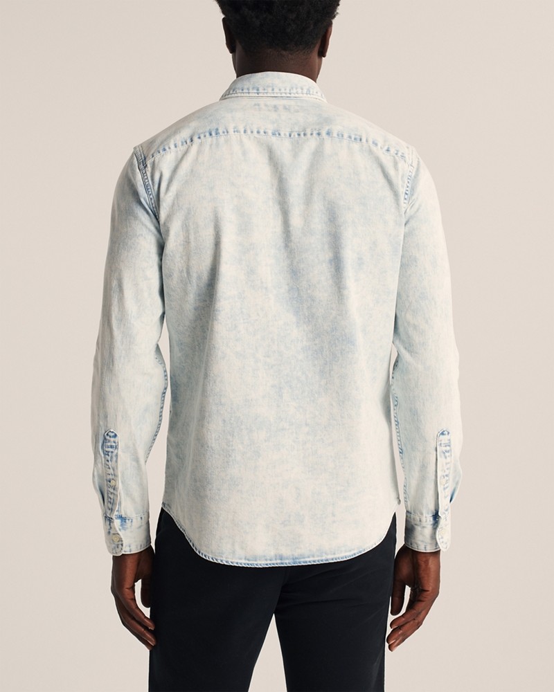 Hình Áo sơ mi nam Abercrombie AF-US-SM107 Button-Up Denim Shirt