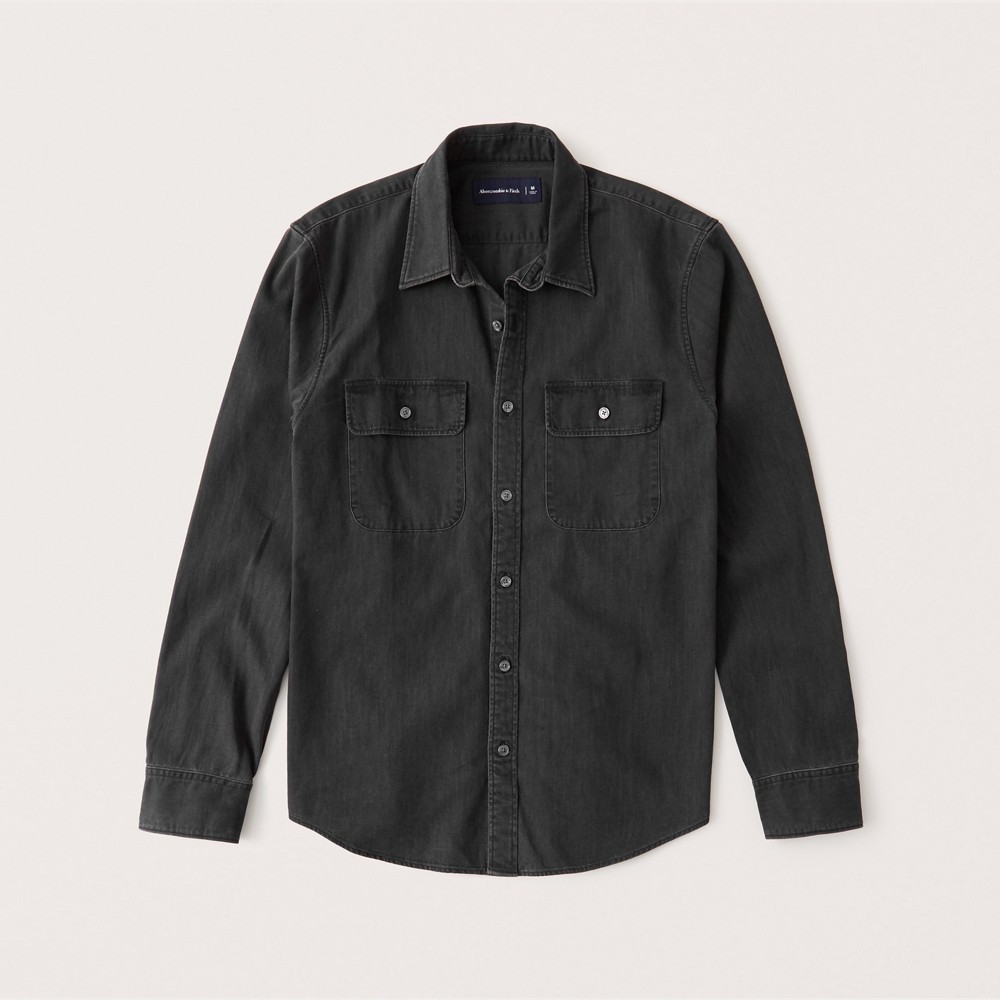 Hình Áo sơ mi nam Abercrombie AF-US-SM108 Button-Up Denim Shirt