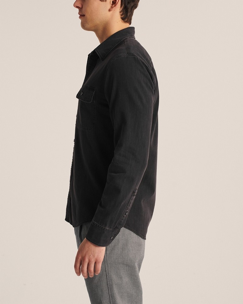 Hình Áo sơ mi nam Abercrombie AF-US-SM108 Button-Up Denim Shirt