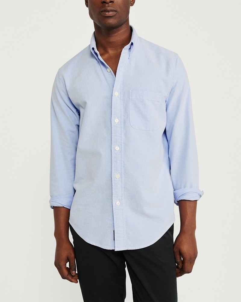 Hình Áo sơ mi nam Abercrombie AF-US-SM110 Oxford Shirt BLUE