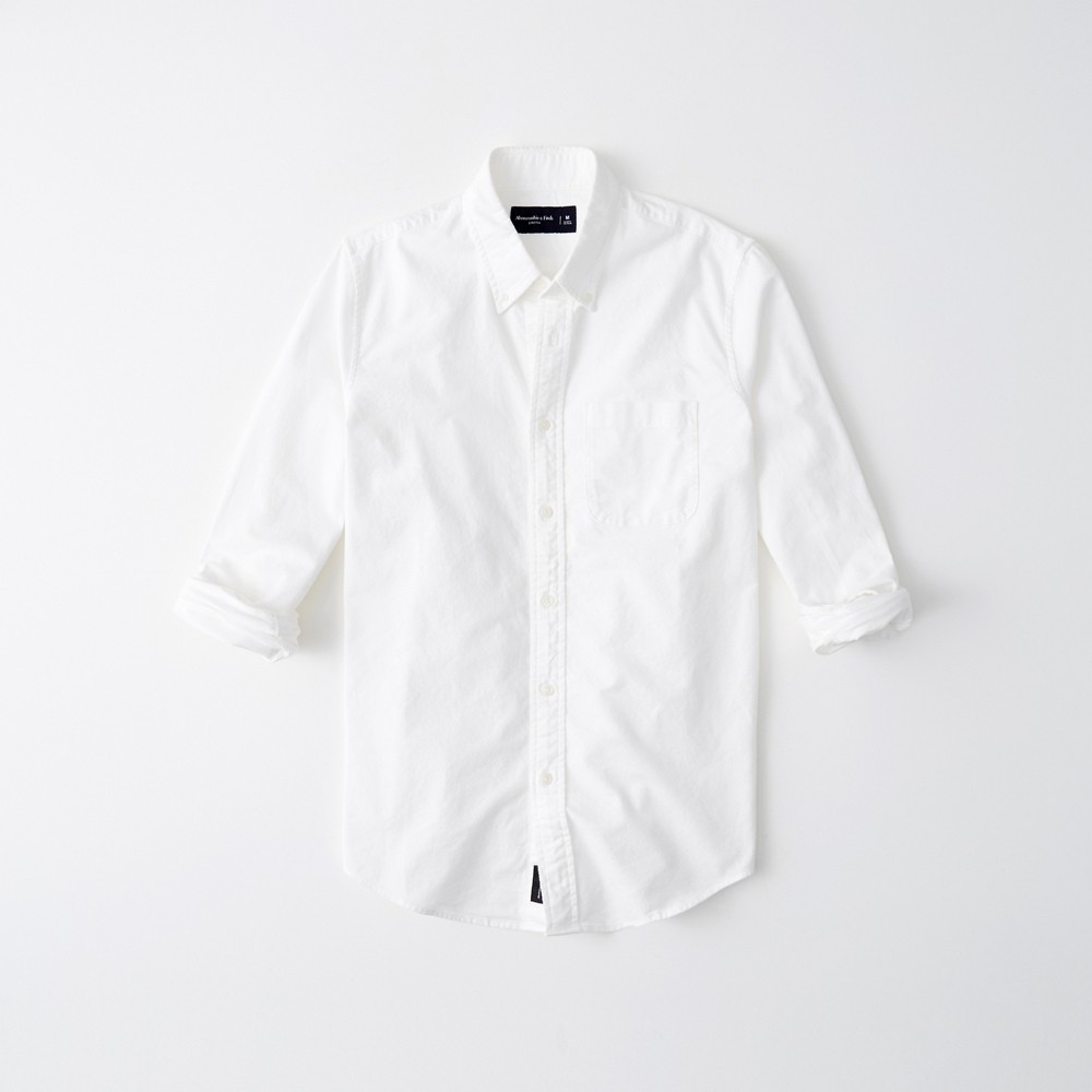Hình Áo sơ mi nam Abercrombie AF-US-SM111 Oxford Shirt WHITE