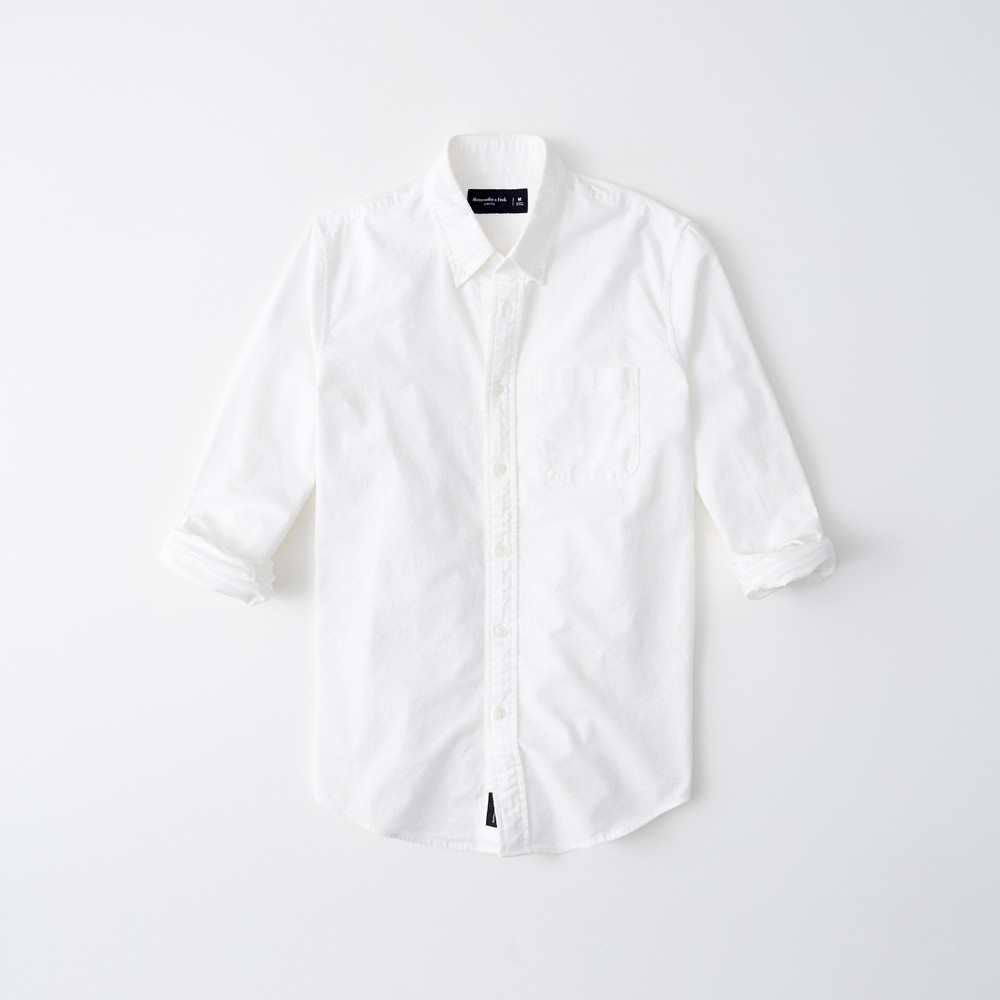 Hình Áo sơ mi nam Abercrombie AF-US-SM111 Oxford Shirt WHITE