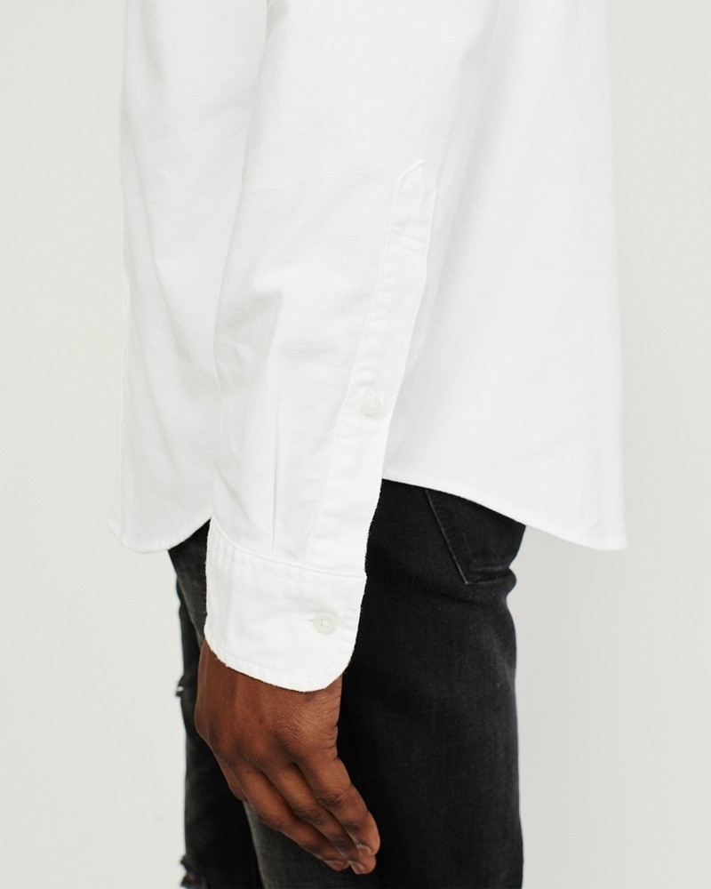 Hình Áo sơ mi nam Abercrombie AF-US-SM111 Oxford Shirt WHITE