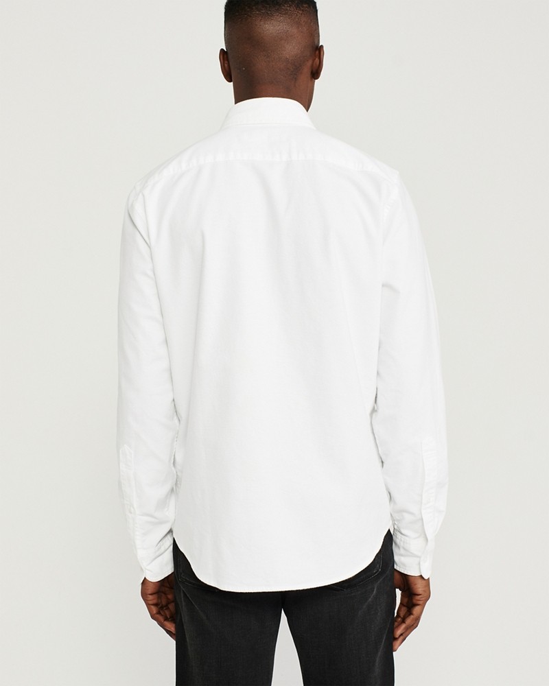 Hình Áo sơ mi nam Abercrombie AF-US-SM111 Oxford Shirt WHITE