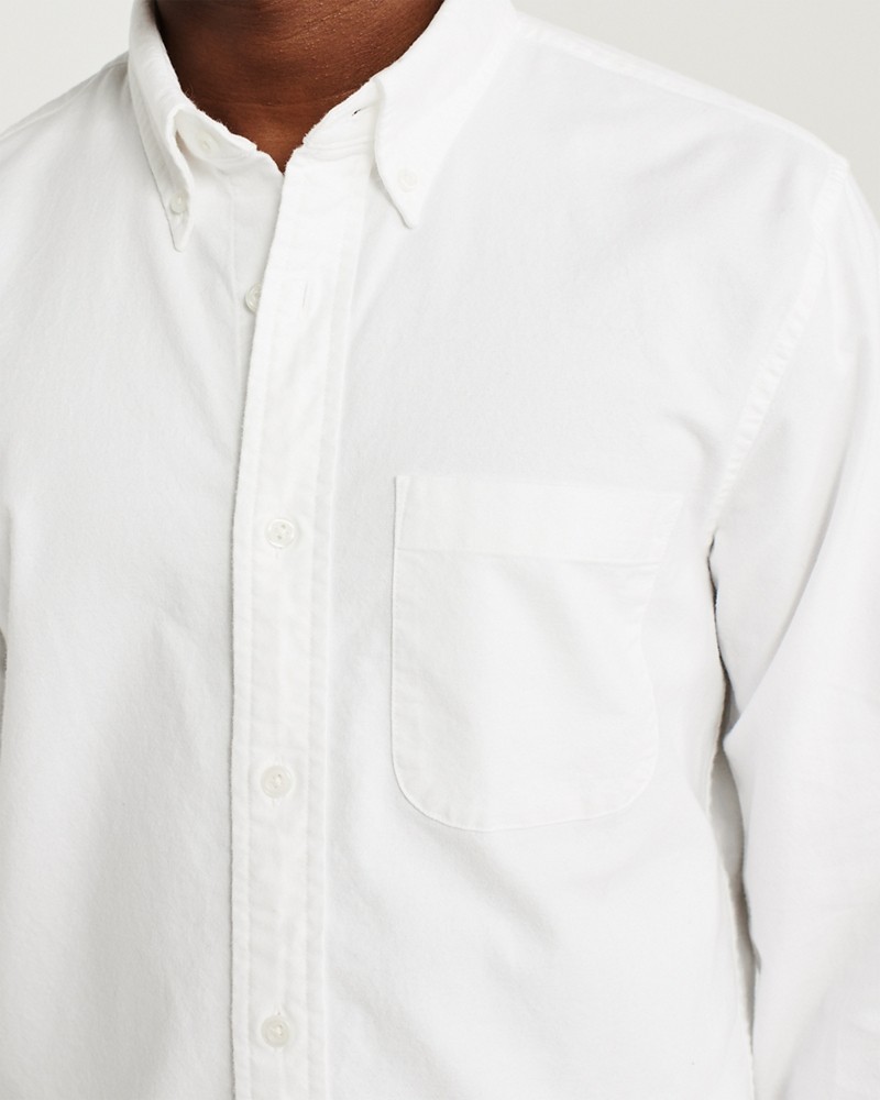 Hình Áo sơ mi nam Abercrombie AF-US-SM111 Oxford Shirt WHITE