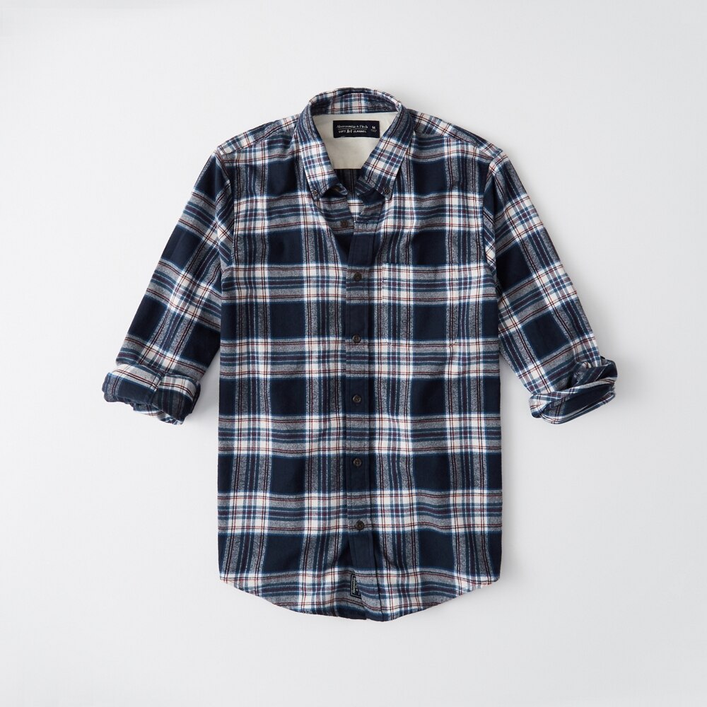 Hình Áo sơmi nam Abercrombie & Fitch AF-US-SM115 Plaid Flannel Shirt