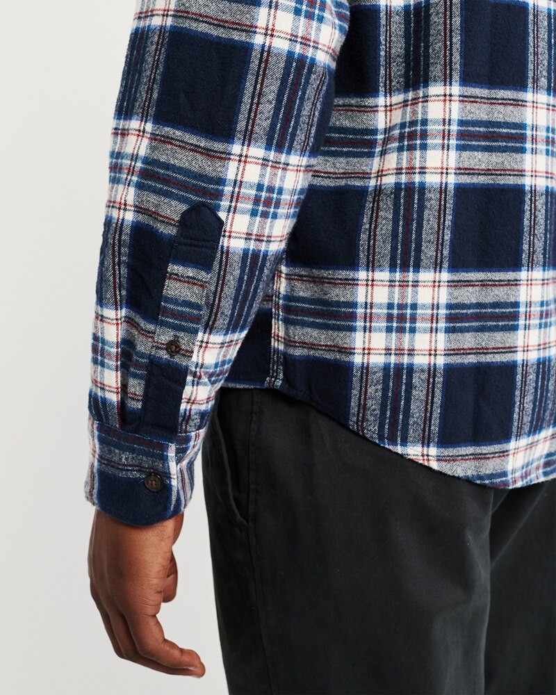 Hình Áo sơmi nam Abercrombie & Fitch AF-US-SM115 Plaid Flannel Shirt