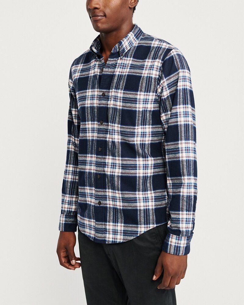 Hình Áo sơmi nam Abercrombie & Fitch AF-US-SM115 Plaid Flannel Shirt