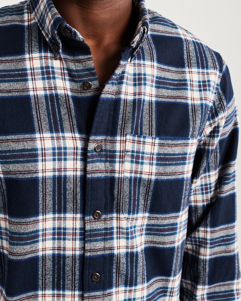 Hình Áo sơmi nam Abercrombie & Fitch AF-US-SM115 Plaid Flannel Shirt