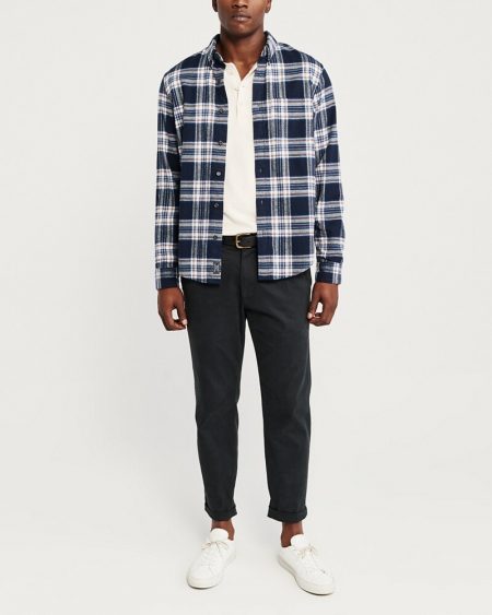 Hình Áo sơmi nam Abercrombie & Fitch AF-US-SM115 Plaid Flannel Shirt