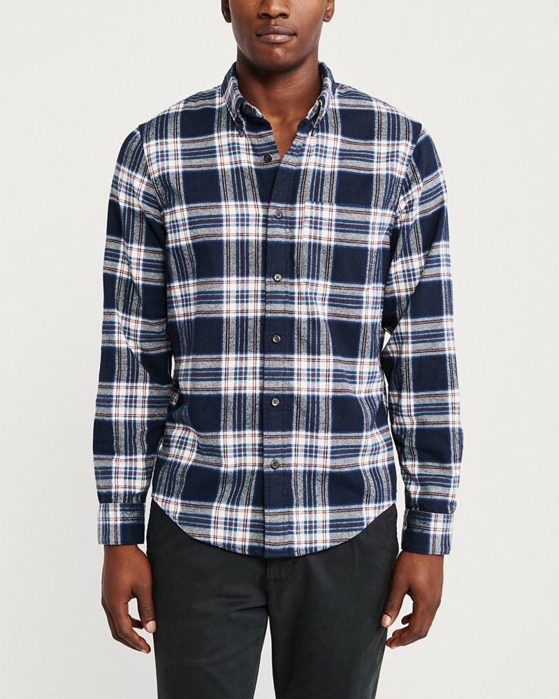 Hình Áo sơmi nam Abercrombie & Fitch AF-US-SM115 Plaid Flannel Shirt