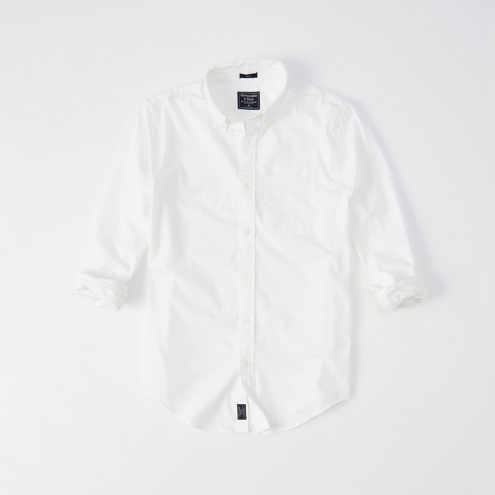 Hình Áo sơ mi nam Abercrombie AF-US-SM117 Poplin Shirt Signature Fit