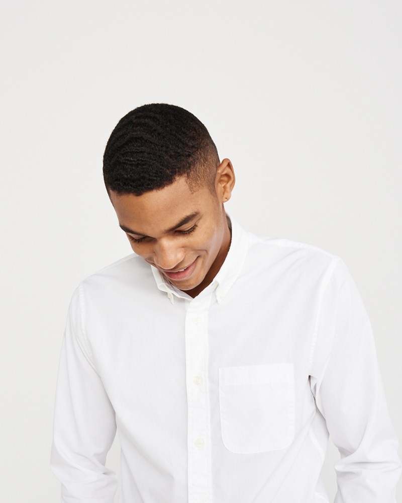 Hình Áo sơ mi nam Abercrombie AF-US-SM117 Poplin Shirt Signature Fit