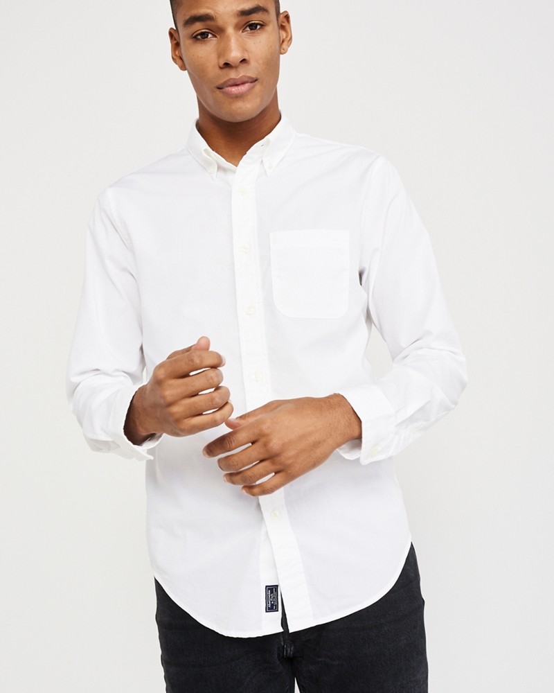 Hình Áo sơ mi nam Abercrombie AF-US-SM117 Poplin Shirt Signature Fit