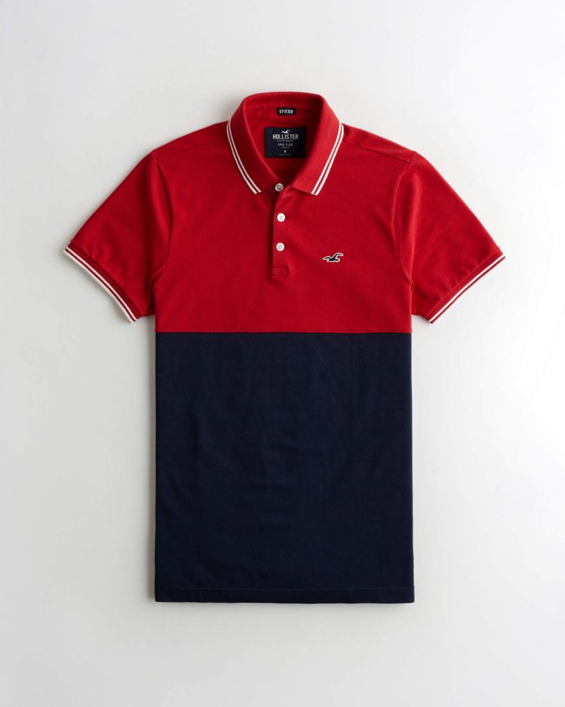 Hình Áo thun nam Hollister HCO-P237 Stretch Colorblock Polo Hình Áo thun nam Hollister HCO-P237 Stretch Colorblock Polo