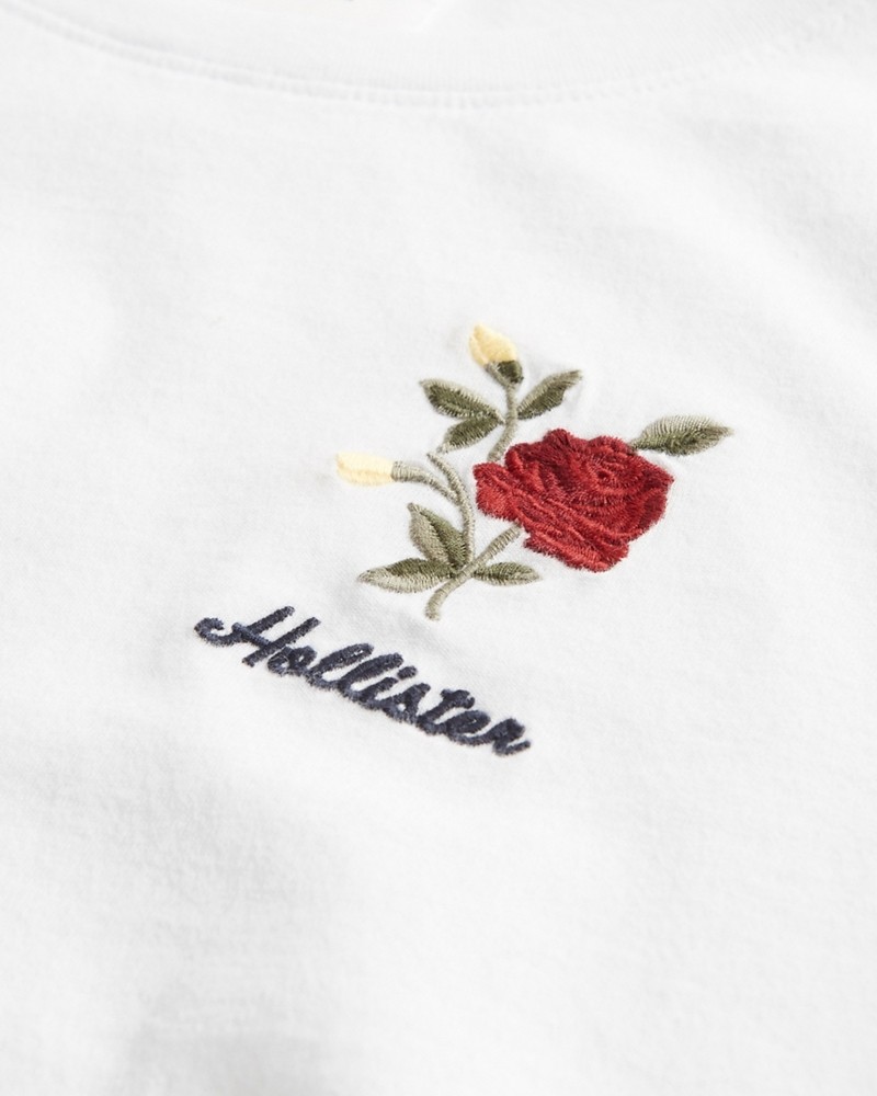 Hình Áo thun nữ Hollister HCO-US-NT12 Embroidered Graphic Tee White