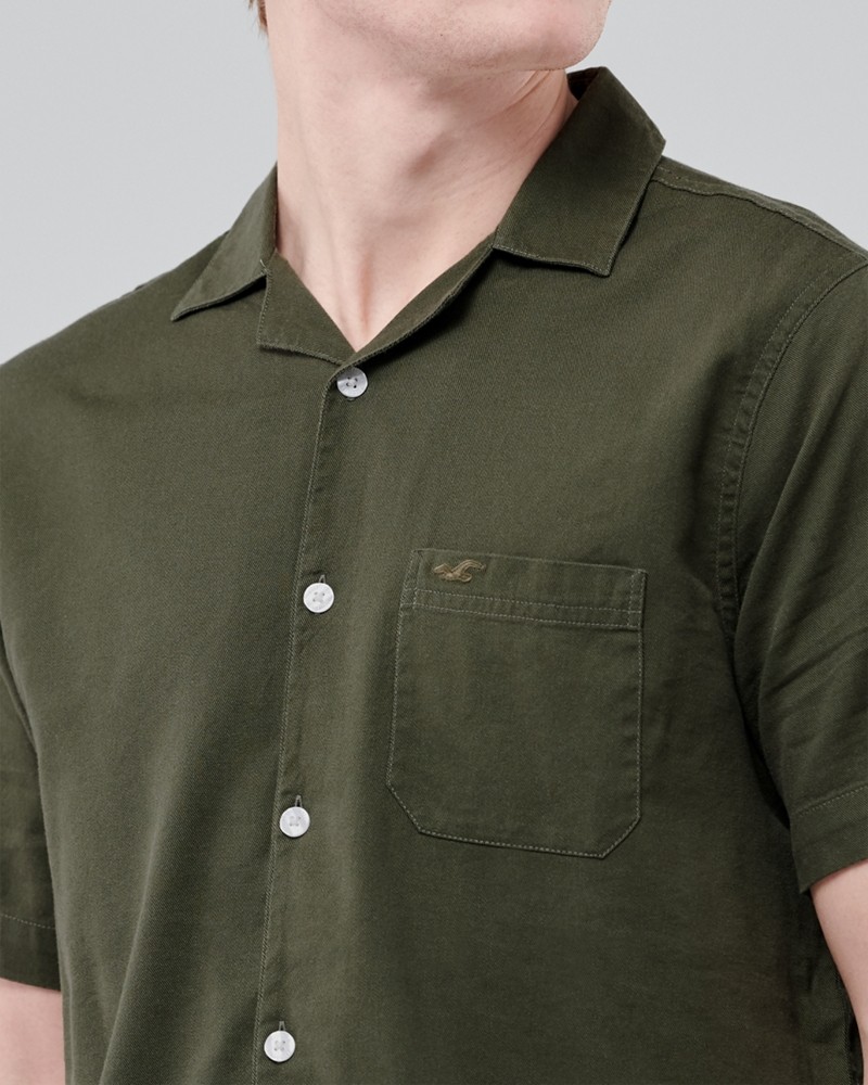 Hình Áo sơmi nam Hollister HCO-US-SM30 Hollister Summer Shirt Olive