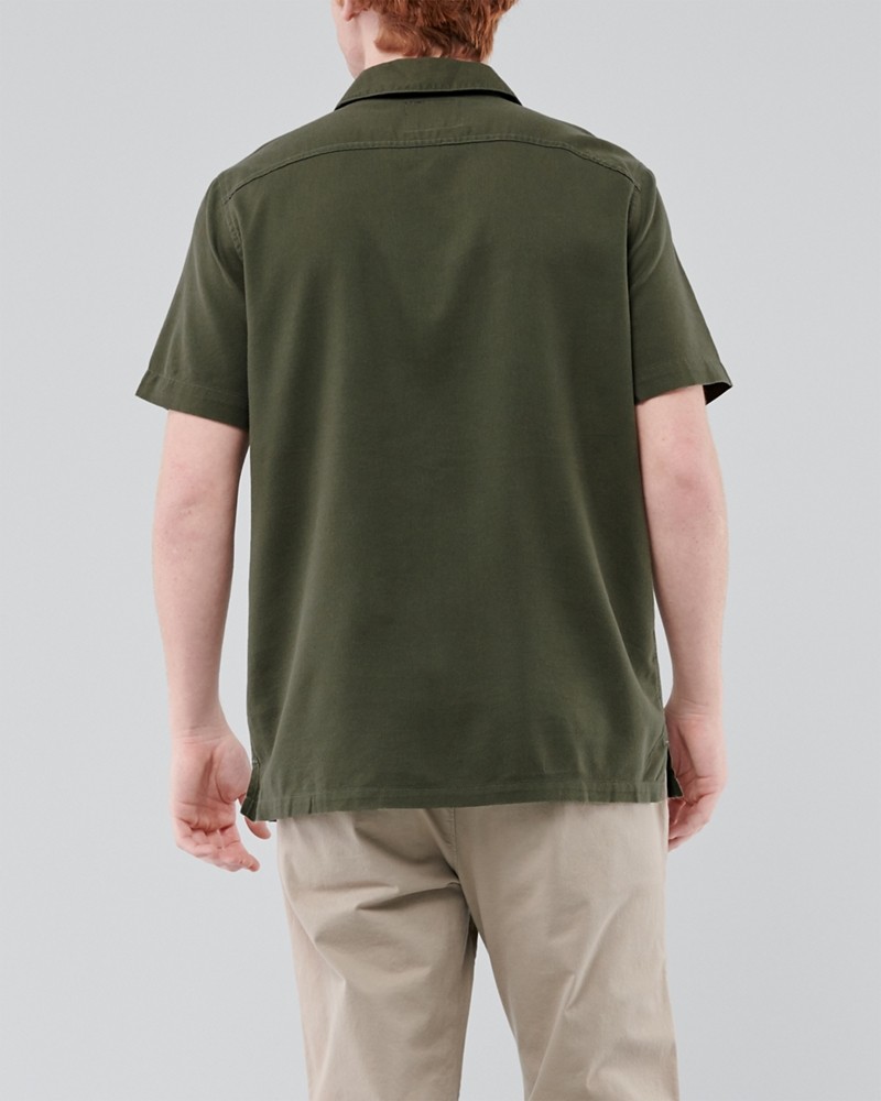 Hình Áo sơmi nam Hollister HCO-US-SM30 Hollister Summer Shirt Olive