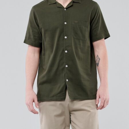 Hình Áo sơmi nam Hollister HCO-US-SM30 Hollister Summer Shirt Olive