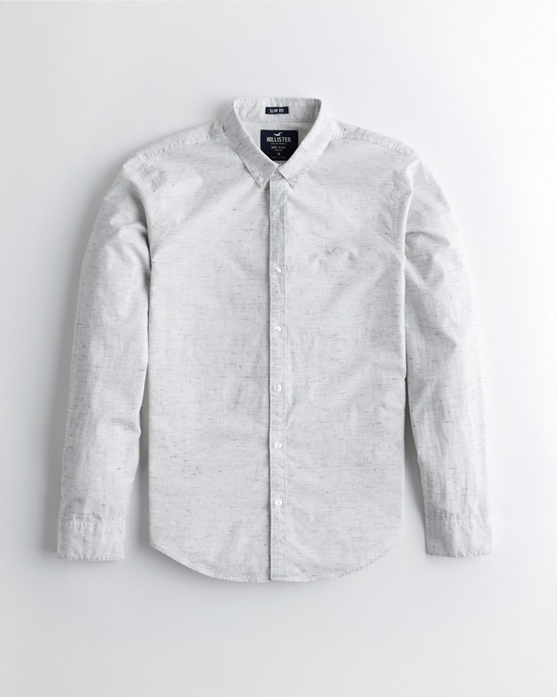 Hình Áo sơmi nam Hollister HCO-US-SM31 Stretch Poplin Slim Fit Shirt