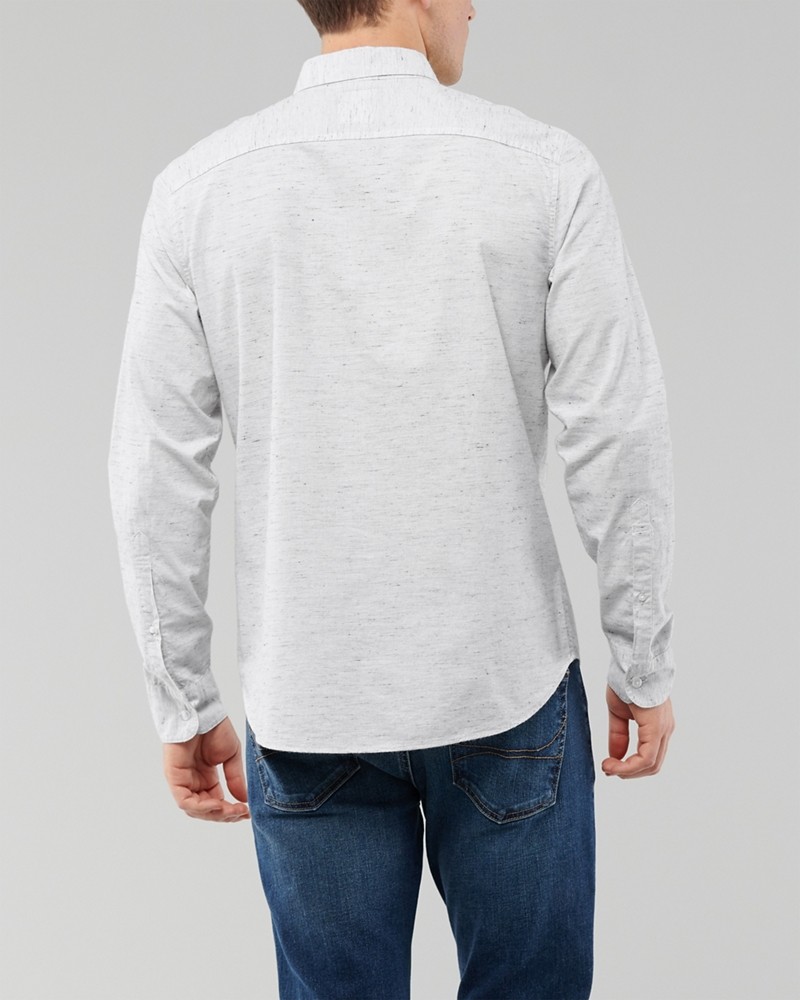 Hình Áo sơmi nam Hollister HCO-US-SM31 Stretch Poplin Slim Fit Shirt