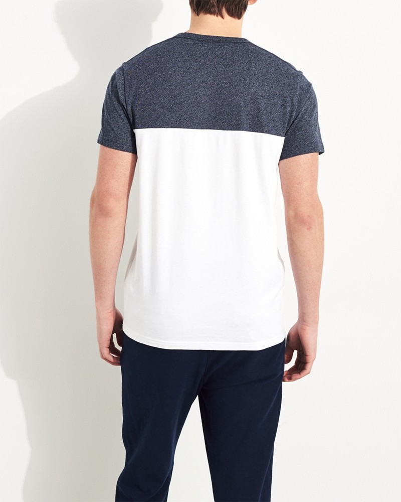 Hollister colorblock logo graphic tee deals