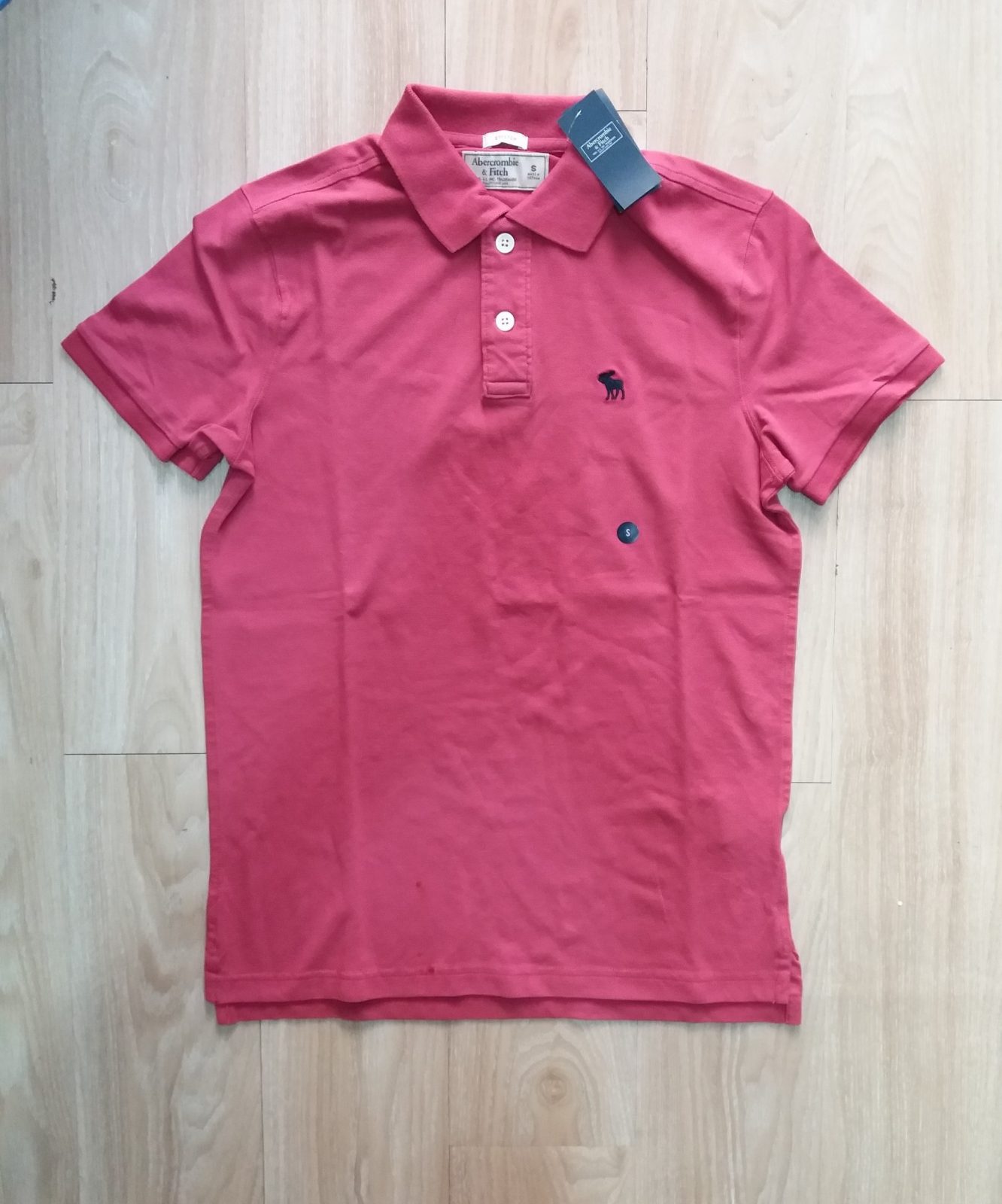 Hình Áo thun polo Abercrombie Fitch AF-P120 Stretch Icon Polo Red Pink