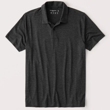 Hình Áo thun polo Abercrombie AF-P128 Air Knit Polo heather black