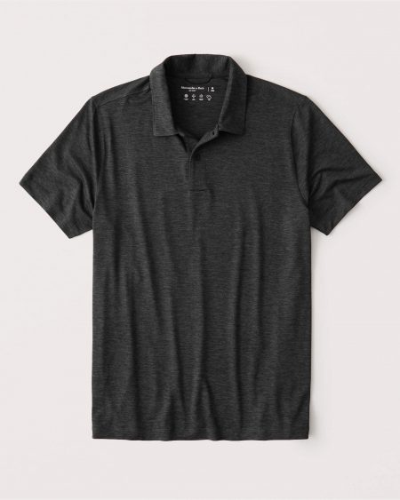 Hình Áo thun polo Abercrombie AF-P128 Air Knit Polo heather black