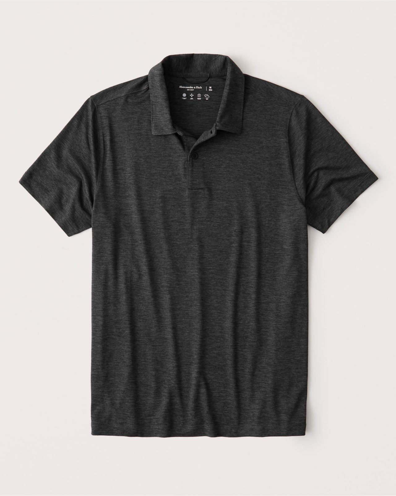 Hình Áo thun polo Abercrombie AF-P128 Air Knit Polo heather black