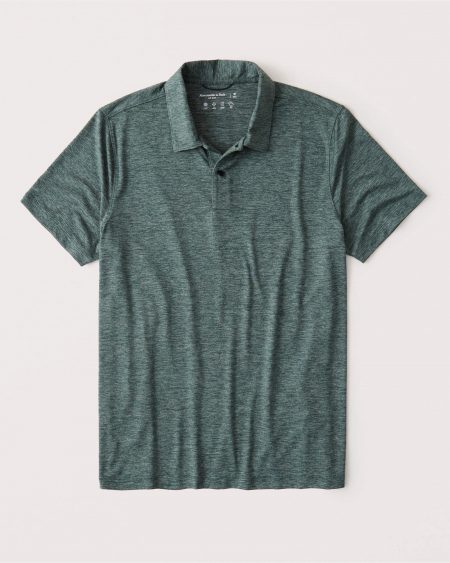 Hình Áo thun polo Abercrombie AF-P129 Air Knit Polo heather green
