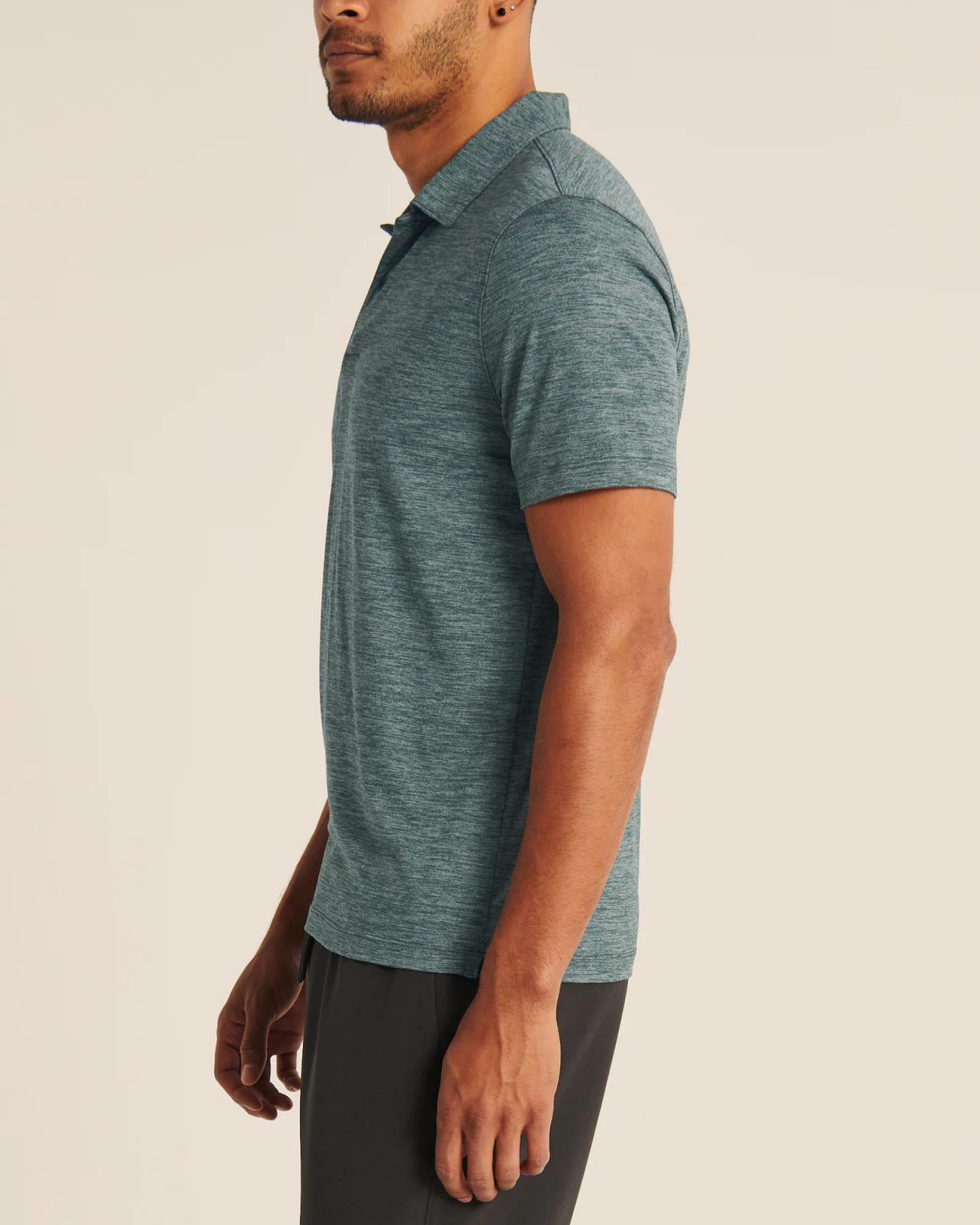 Hình Áo thun polo Abercrombie AF-P129 Air Knit Polo heather green