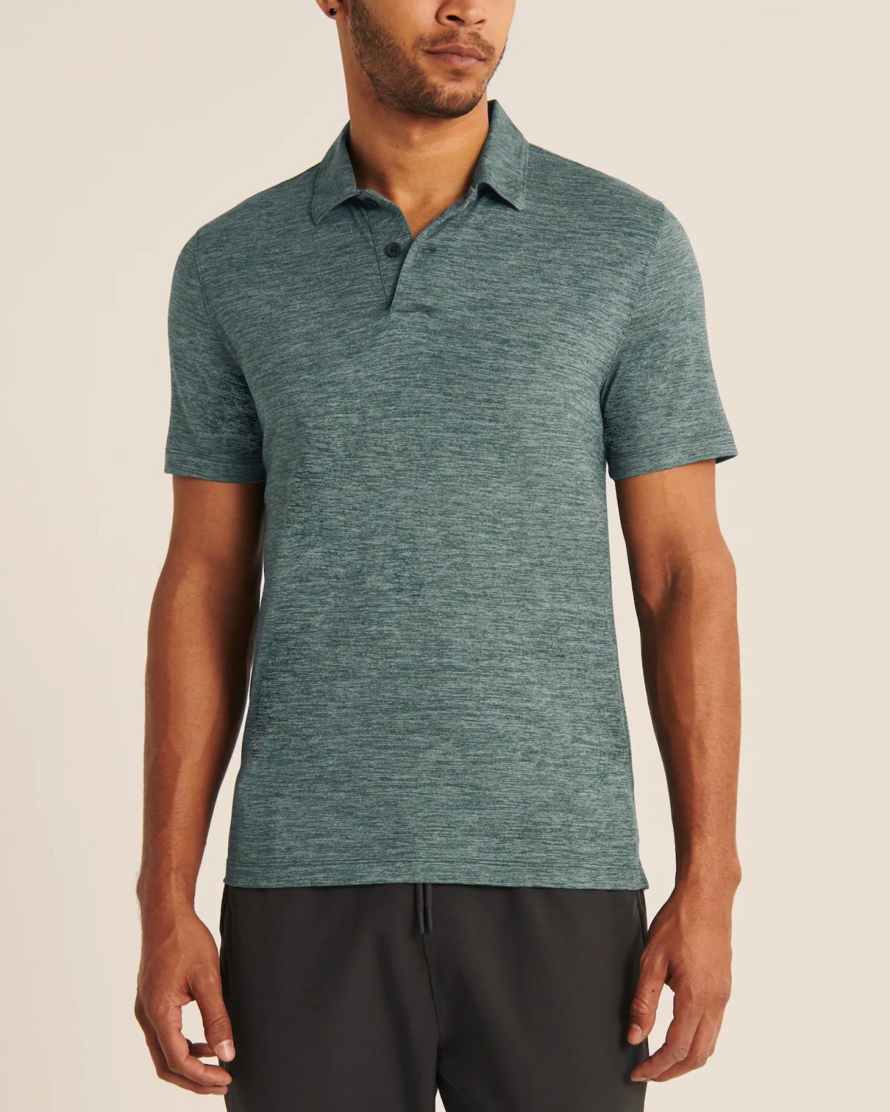 Hình Áo thun polo Abercrombie AF-P129 Air Knit Polo heather green