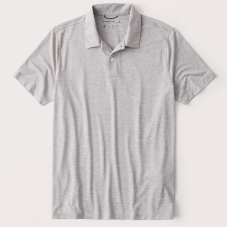 Hình Áo thun polo Abercrombie AF-P130 Air Knit Polo light heather grey