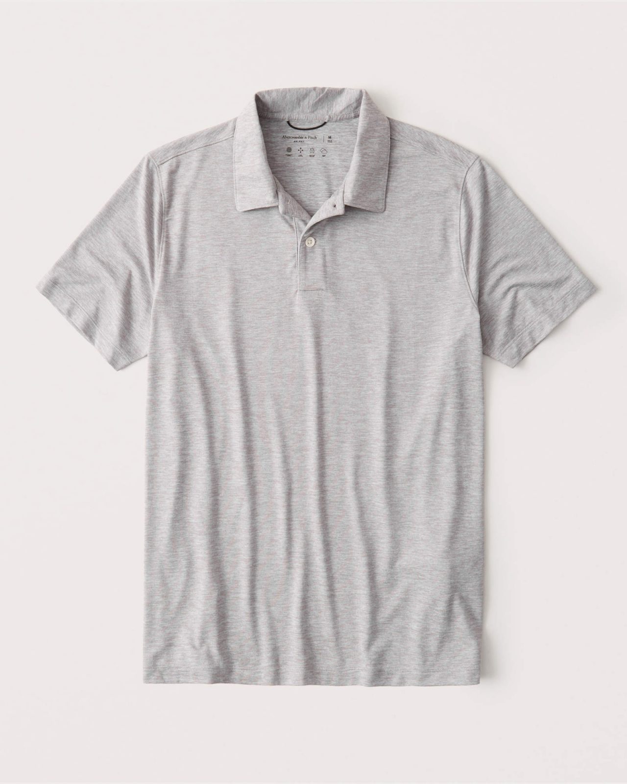 Hình Áo thun polo Abercrombie AF-P130 Air Knit Polo light heather grey