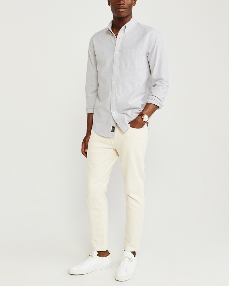 Áo sơ mi nam Abercrombie AF-US-SM119 Oxford Shirt Signature Fit