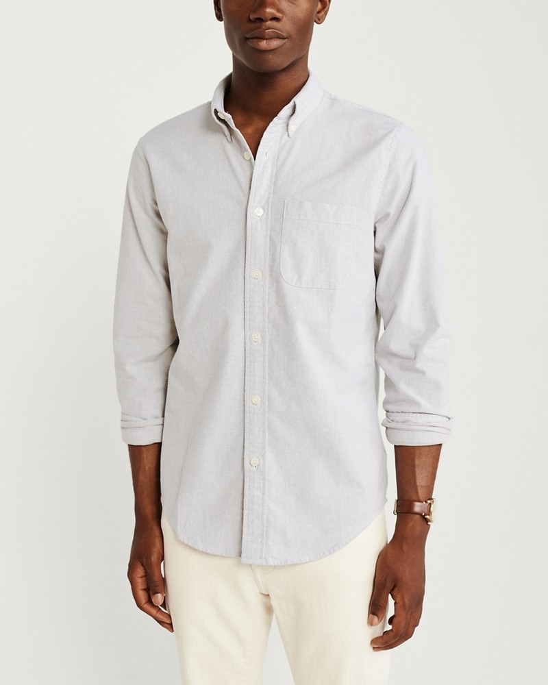 Áo sơ mi nam Abercrombie AF-US-SM119 Oxford Shirt Signature Fit