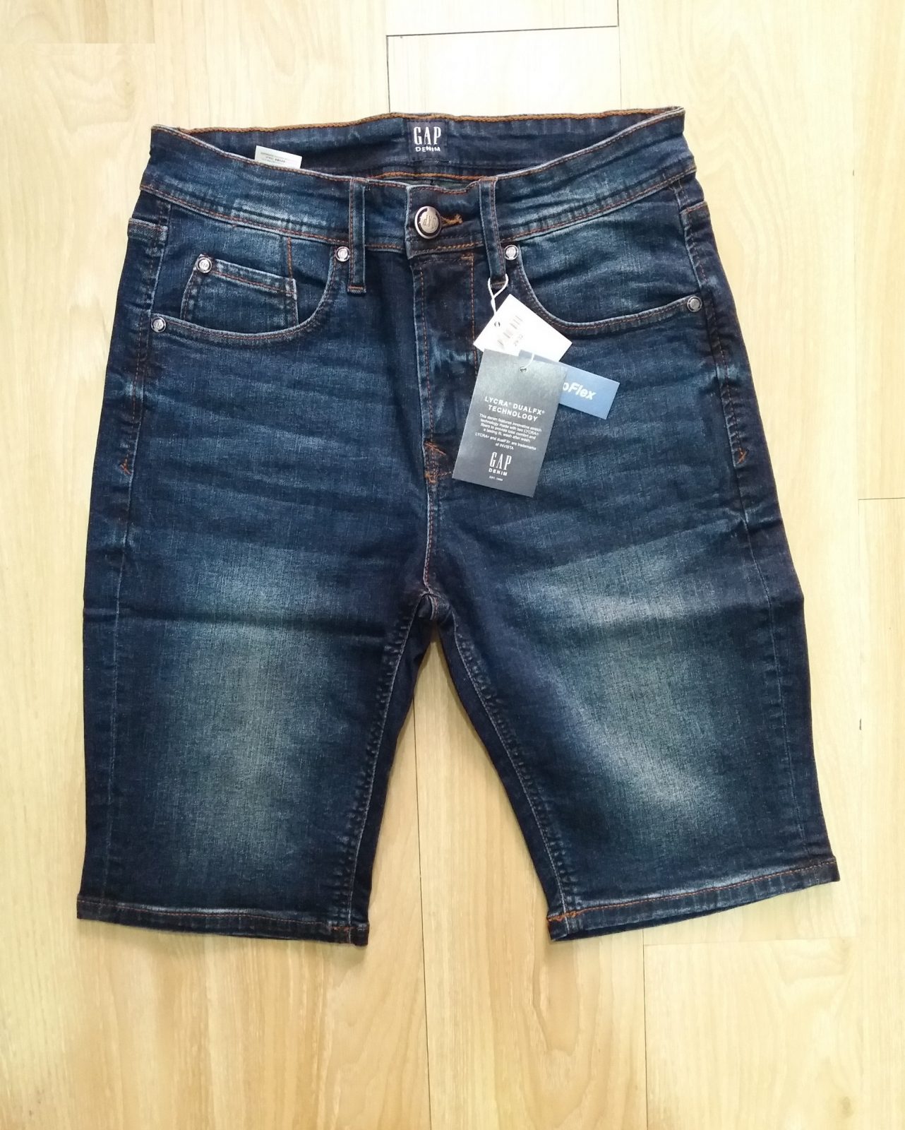 Hình Quần shorts jeans nam GAP-S04 medium washed Slim Fit