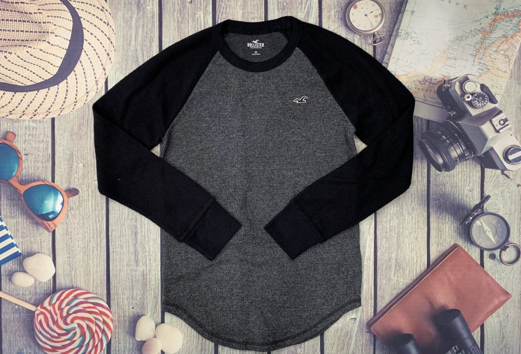 Hình Áo thun nam tay dài Hollister HCO-HL89 Waffle Curved Hem T-Shirt Hình Áo thun nam tay dài Hollister HCO-HL89 Waffle Curved Hem T-Shirt