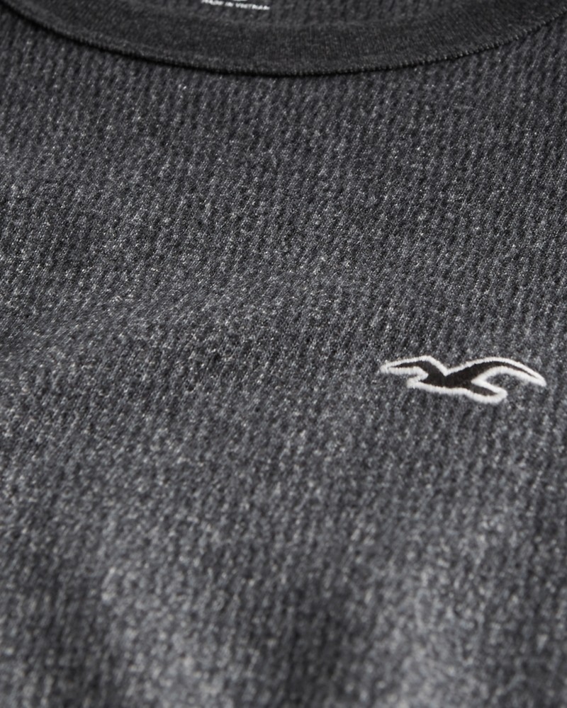 Hình Áo thun nam tay dài Hollister HCO-HL95 Ombre Waffle Curved Hem