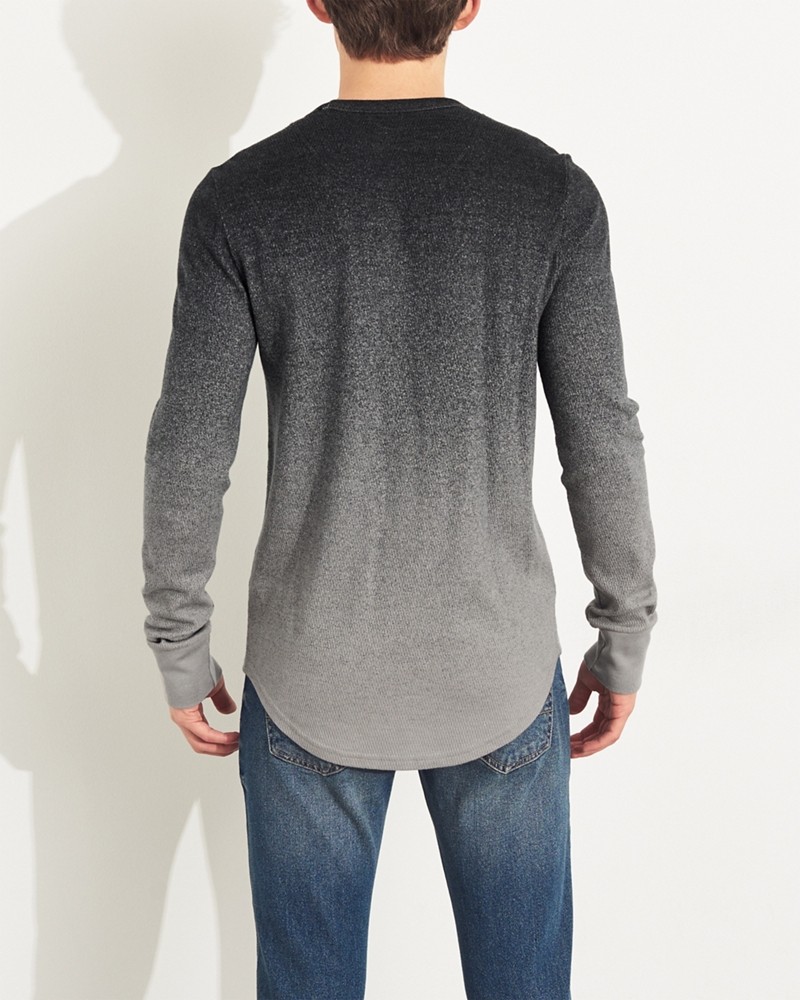 Hình Áo thun nam tay dài Hollister HCO-HL95 Ombre Waffle Curved Hem