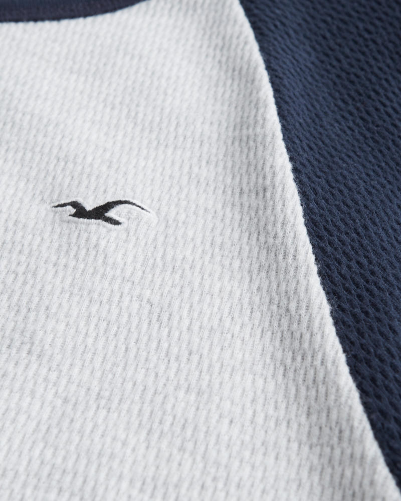 Hình Áo thun nam tay dài Hollister HCO-HL96 Waffle Curved Hem T-Shirt