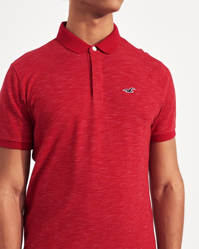 Hình Áo thun nam Hollister HCO-P199 Pique Icon Polo Heather Red