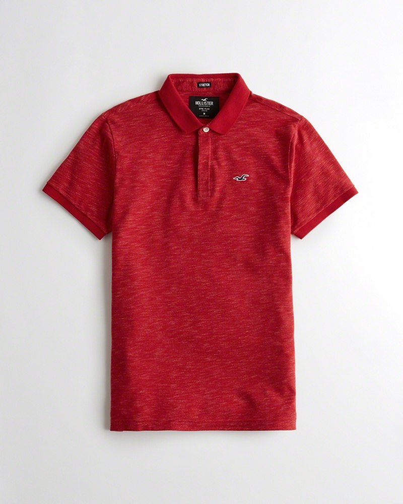 Hình Áo thun nam Hollister HCO-P199 Pique Icon Polo Heather Red