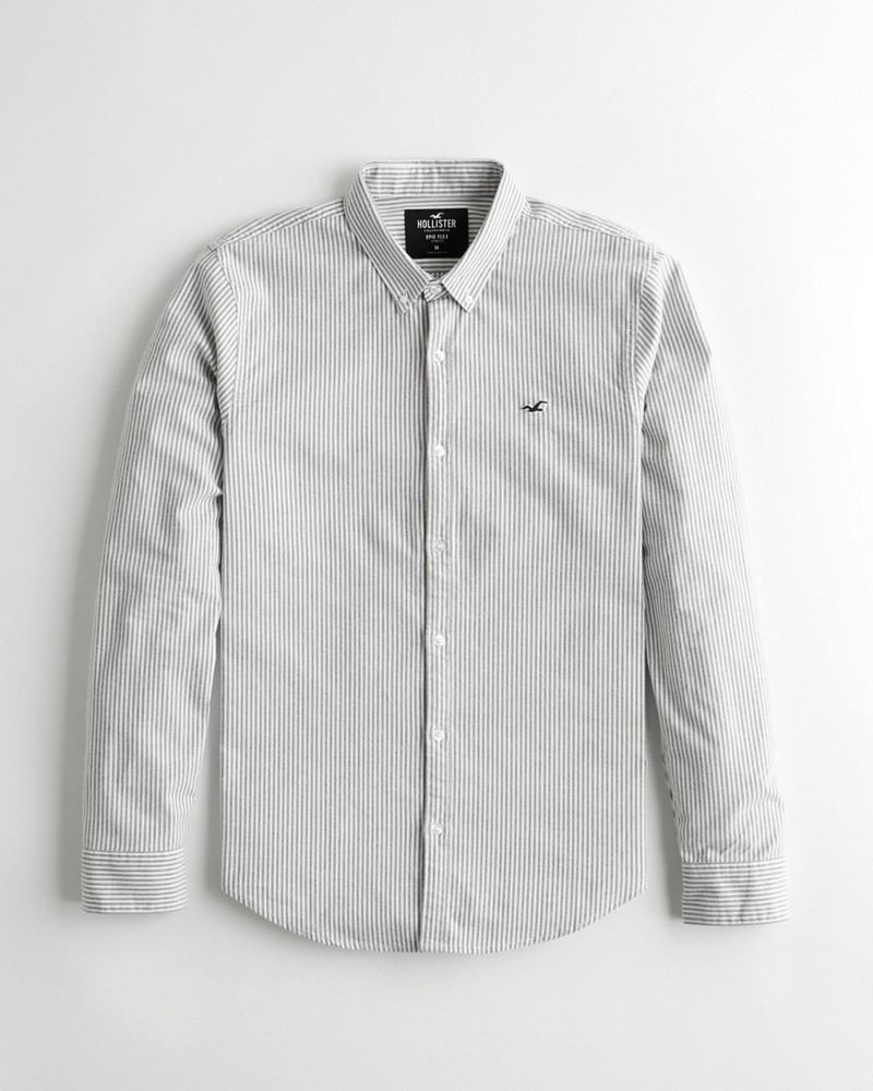 Hình Áo sơmi nam Hollister HCO-US-SM33 Stretch Oxford Slim Fit Shirt