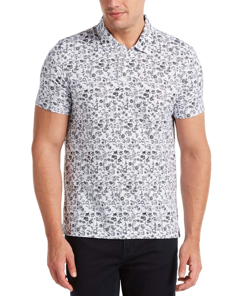 Áo thun nam polo Pima Cotton PE-P06 Floral Print Polo
