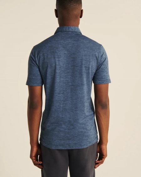 Hình Áo thun polo Abercrombie AF-P131 Air Knit Polo heather Blue